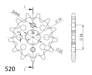Pignon de sortie de boîte 520 14 dents – Supersprox PA31314 – Acier haute performance