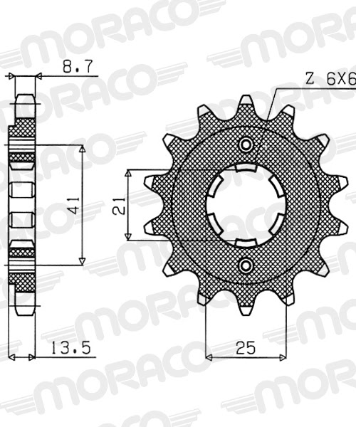Pignon sortie de boîte Honda VF500 Interceptor 1984-1987 – Supersprox PA40315 – 15 dents Pas 530