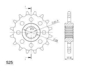 Pignon sortie de boîte Honda CB1 CB500 CBF500 VFR400 1989–2008 – Supersprox PA40515 – 15 dents Acier