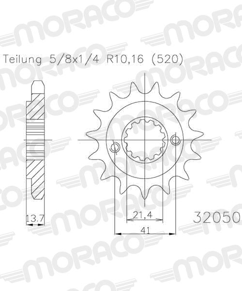 Pignon de sortie de boîte – Supersprox – 50-32050-13