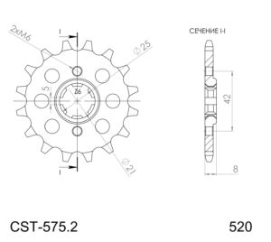 Pignon sortie de boîte Yamaha SRX600, TT600, XT600 1982-1992 – Supersprox PB50215 – Acier Pas 520 – 15 dents