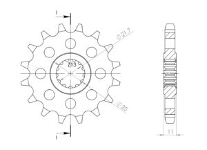 Pignon sortie de boîte Pas 530 15 dents acier Supersprox PB60215