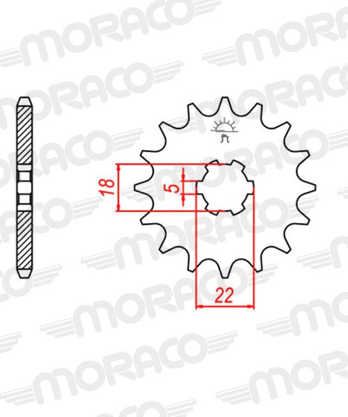 Pignon de sortie de boîte 525 15 dents Supersprox PC30015 – Transmission acier