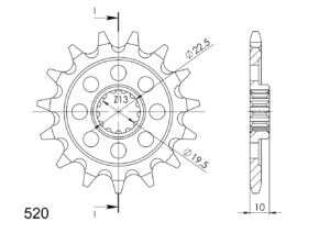 Pignon sortie de boîte Beta Jonathan 125/350 Suzuki DR-Z 400 DR350 1994-2010 – Supersprox PC30315