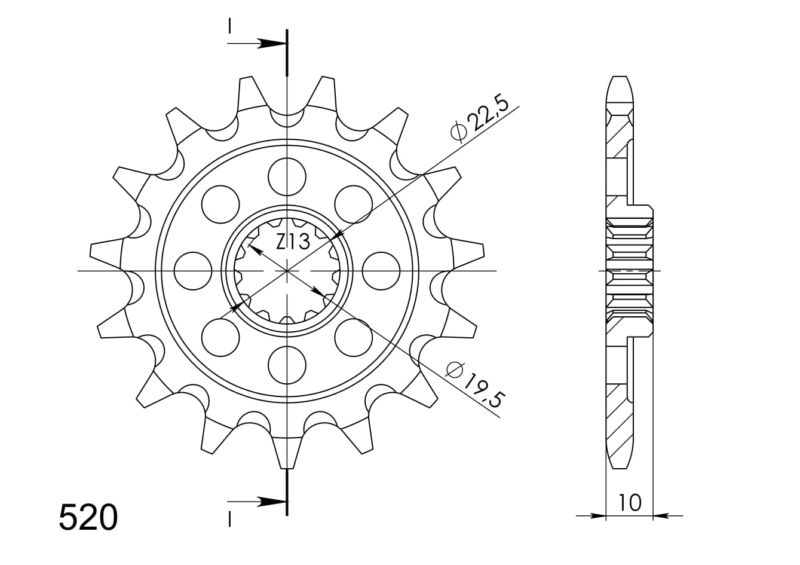 Pignon sortie de boîte Beta Jonathan 125/350 Suzuki DR-Z 400 DR350 1994-2010 – Supersprox PC30315