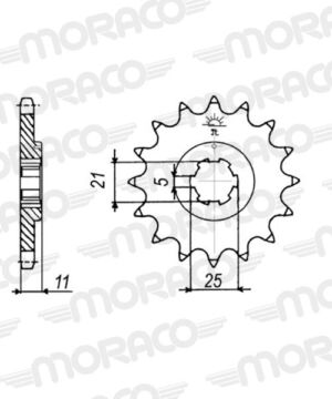 Pignon sortie de boîte – Pas 530 – 14 dents – Acier Supersprox PE40014