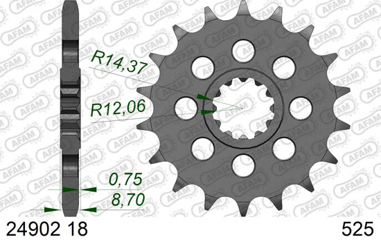 Pignon de sortie de boîte Kawasaki H2 / H2R / Z H2 2015-2023 – Supersprox 24902-18