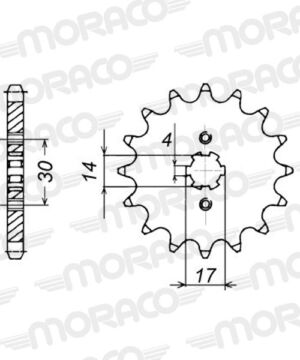 Pignon 14 dents chaîne 420 Supersprox PE10114 – – Acier haute résistance