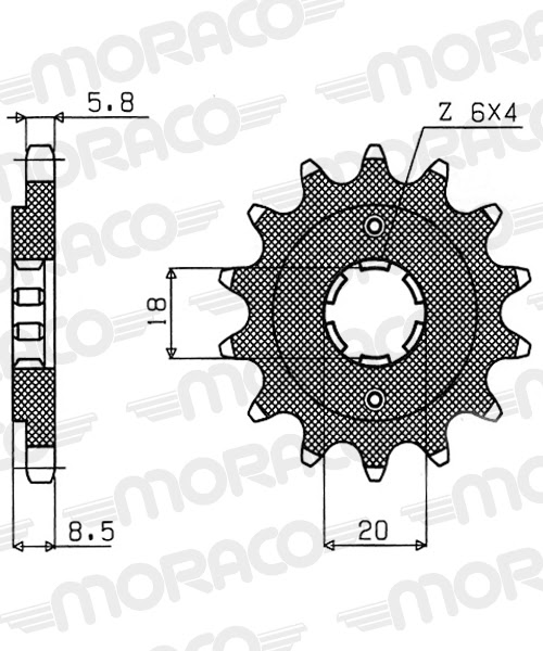 Pignon moteur 11 dents Pas 520 Supersprox – PA31711 – Compatible modèles sélectionnés