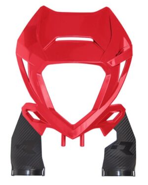 Plaque phare moto enduro rouge – R’Tech RMASKBETRS20 – Compatible tout-terrain