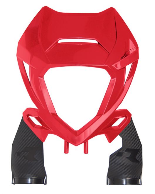 Plaque phare moto enduro rouge – R’Tech RMASKBETRS20 – Compatible tout-terrain