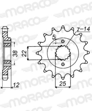 Pignon sortie de boîte Ducati 750 Paso / Sport 1986–1990 – Supersprox PN60615 – Pas 520, 15 dents