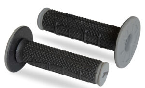 Poignées moto Ø22/25 mm Gris/Carbone Gel – Progrip 802 – OffRoad