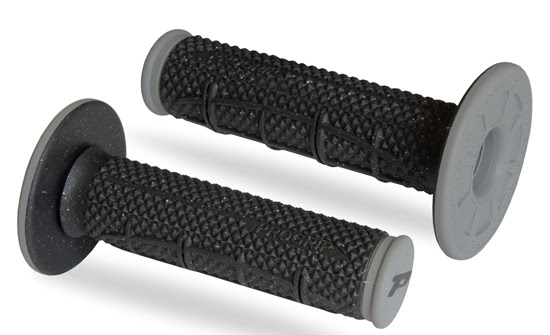 Poignées moto Ø22/25 mm Gris/Carbone Gel – Progrip 802 – OffRoad