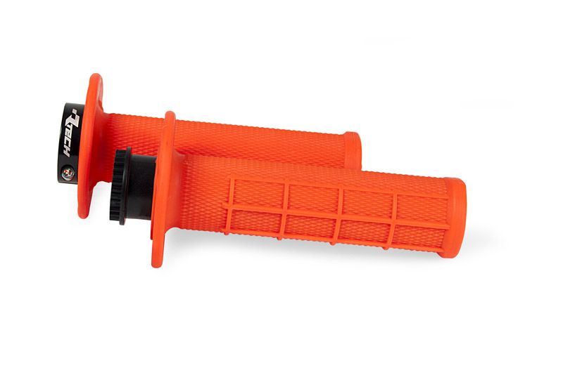 Poignées moto Lock-On R20 ø29,8 mm – Tout terrain – R’Tech – Orange Fluo