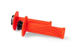 Poignées motocross ø28,5 mm – Compatibles toutes marques – R’Tech R20 Lock-on Wave Orange Fluo