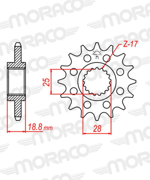Pignon sortie de boîte Aprilia Tuono V4 2016-2023 – Supersprox – Acier Pas 520 15 dents – PP60115