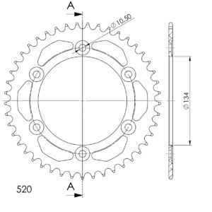 Couronne aluminium 45 dents Honda CBR600 F (2001-2013) – Supersprox AB618X45