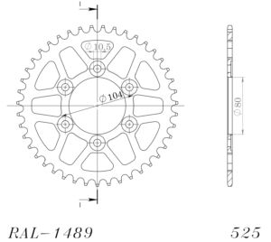 Couronne aluminium 41 dents Kawasaki Ninja1000 SX / Z1000 / ZX-10R / ZX-9R (2002-2023) – Supersprox AH610X41