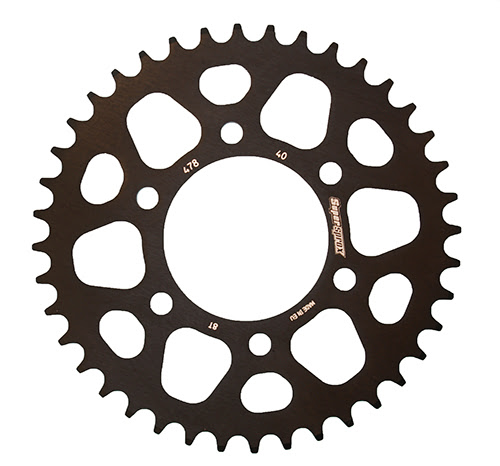 Couronne aluminium 40 dents Kawasaki Z1000 / ZX-10R / ZX-6R 1998–2009 – Supersprox AH403X40