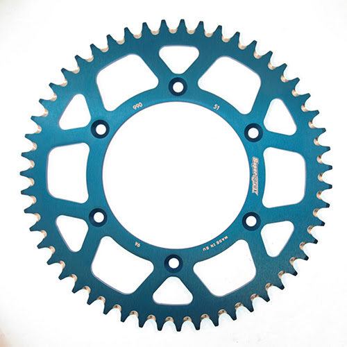 Couronne aluminium 51 dents Gas Gas MC125/MC250F/MC450F KTM SX125 SX250-F SX450-F 2017–2024 Supersprox AP304XB51