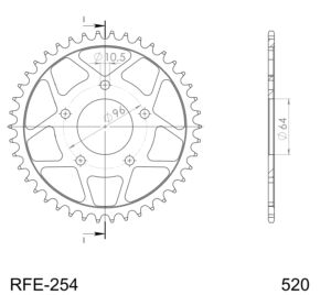 Couronne acier 43 dents Honda XL200 R Paris Dakar 1983–1984 – Supersprox CA30143