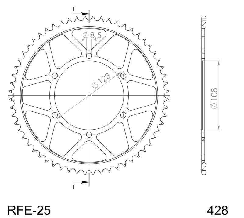 Couronne acier 60 dents – Aprilia RS4 125 & Tuono 125 (2011 à 2023) – Supersprox CK20460