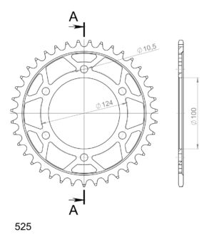 Couronne acier – Ducati 1000 Biposto / GT / Paul Smart / Sport / Monster (2003–2010) – Supersprox CL60939