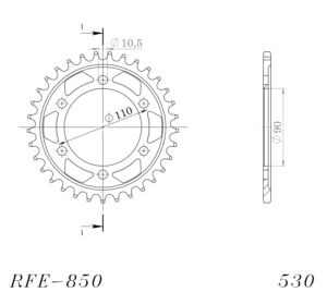 Couronne acier 33 dents Yamaha XS650 1973-1984 – Supersprox CC60033
