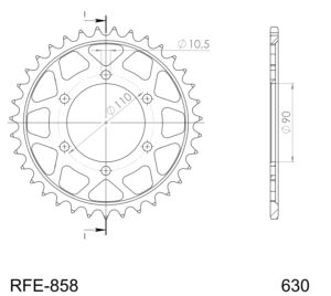 Couronne acier 35 dents Yamaha TR1 5A8 (1981-1983) – Supersprox CC80035