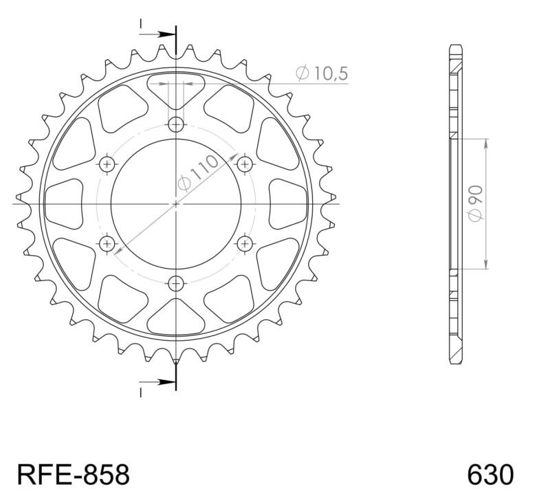 Couronne acier 35 dents Yamaha TR1 5A8 (1981-1983) – Supersprox CC80035