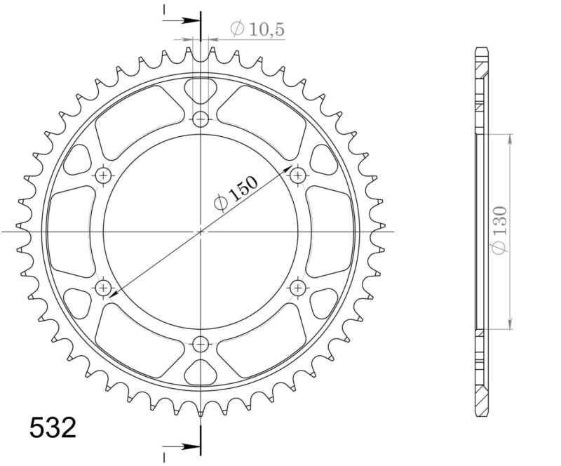 Couronne acier 47 dents Yamaha FZR1000 / GTS1000 / YZF Thunderace (1989-2001) – Supersprox CC80247