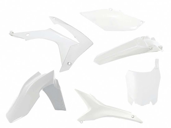 Kit plastique Honda CRF250R 2014–2017 / CRF450R 2013–2016 – Blanc – R’Tech