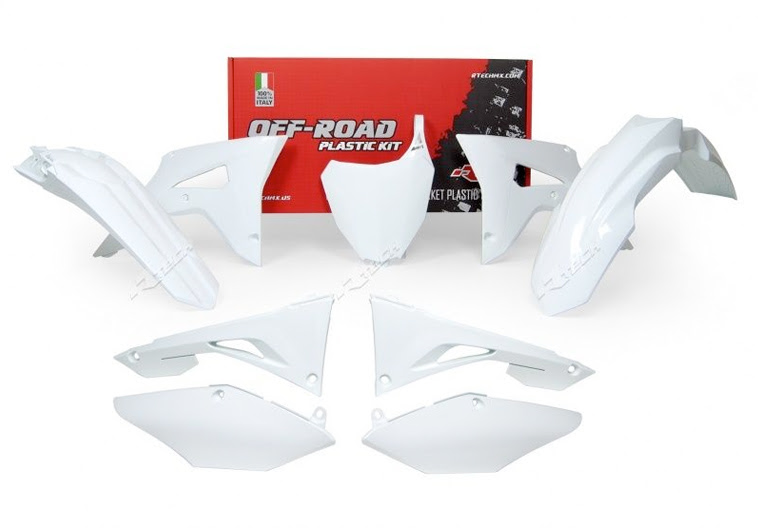 Kit plastique Honda CRF250 R 2018, CRF450 R 2017-2018 – R’Tech Blanc – ME10