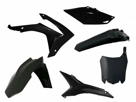 Kit plastique Honda CRF250R / CRF450R 2013-2017 – R’Tech Noir – ME10 / PE05
