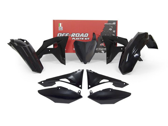 Kit plastique Honda CRF250 RX 2020-2021 / CRF450 RX 2019-2020 – R’Tech Noir – 6 pièces