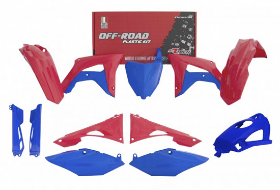 Kit plastique Honda CRF450 L J (2019-2021) – Rouge/Bleu – R’Tech
