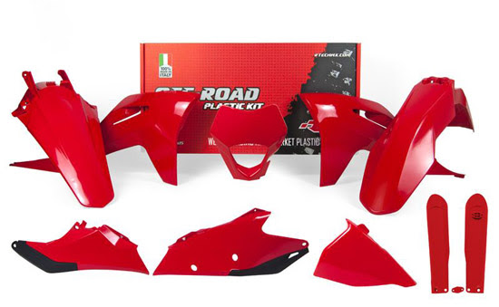 Kit plastique Gas Gas EC250 / EC300 / EC250F / EC350F (2021-2023) – Rouge – R’Tech