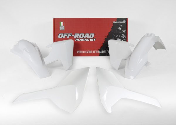Kit plastique carénage Husqvarna FE 250/350/450/501, TE/TX 2017–2019 – R’Tech Blanc