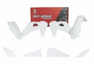 Kit plastique 4 pièces Husqvarna FE 250/350/450/501 & TE 150i/250i/300i (2020-2023) – R’Tech blanc
