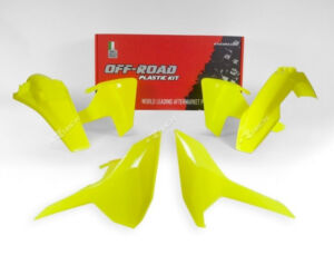 Kit plastique Husqvarna FE 250/350/450/501 – 2017 à 2019 – Jaune fluo – R’Tech
