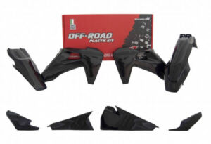 Kit plastique carénage Husqvarna FE 250-501 / TE 150i-300i (2020 à 2023) – R’Tech Noir – 5 pièces