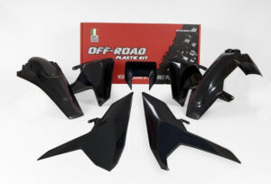 Kit plastique carénage Husqvarna FE TE 250 350 450 501 2017-2019 – R’Tech noir 5 pièces