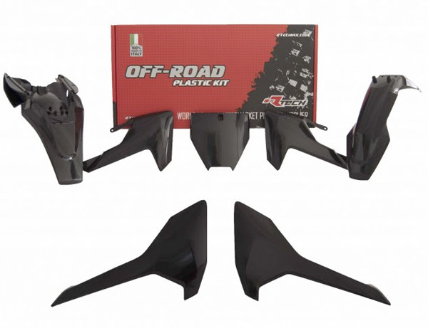 Kit plastique Husqvarna TC 65 2017–2023 – R’Tech – 5 pièces noir