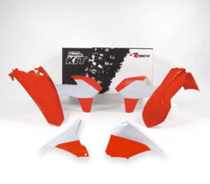 Kit plastique carénage KTM EXC 125 à 500 (2014 à 2016) – R'Tech – Orange Fluo