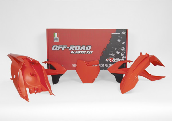 Kit plastique KTM SX65 2016-2023 – Carénage 4 pièces orange – R’Tech