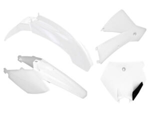 Kit plastique KTM SX85 (2006–2012) 17/14 & 19/16 – R'Tech – 4 pièces blanc