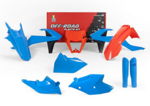 Kit plastique carénage Orange – Bleu clair R’Tech RKITKTMCL0528