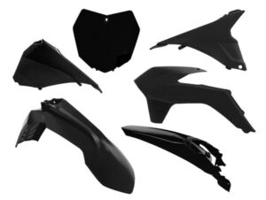 Kit plastique KTM EXC450-F / SX125 / SX250 / SX450-F 2013–2015 – R’Tech Noir – 6 pièces