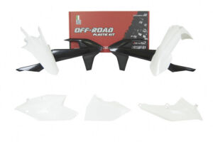 Kit plastique KTM EXC125 / EXC250 / EXC-F 2017-2019 – R’Tech blanc-noir